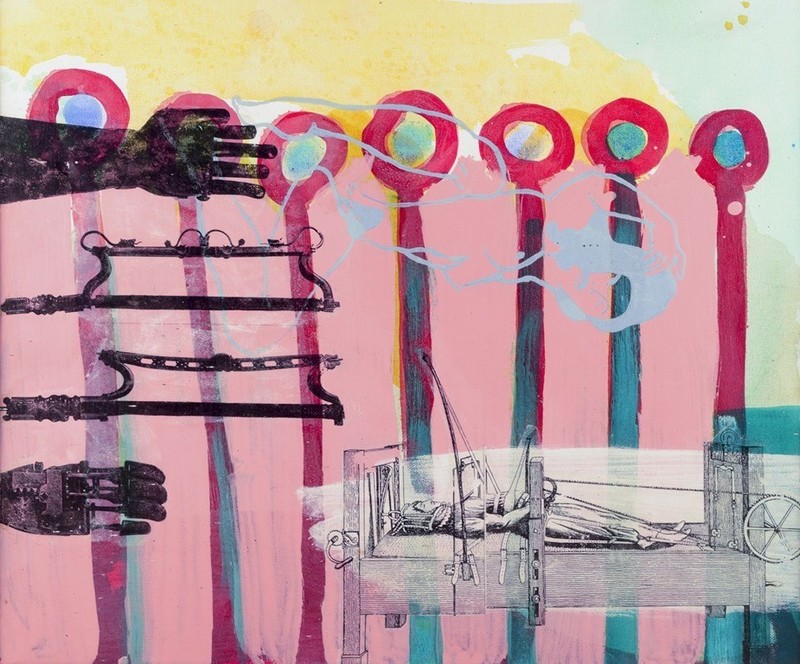 Unknown artist. Mixed media. Abstract composition. Late 20th C.
