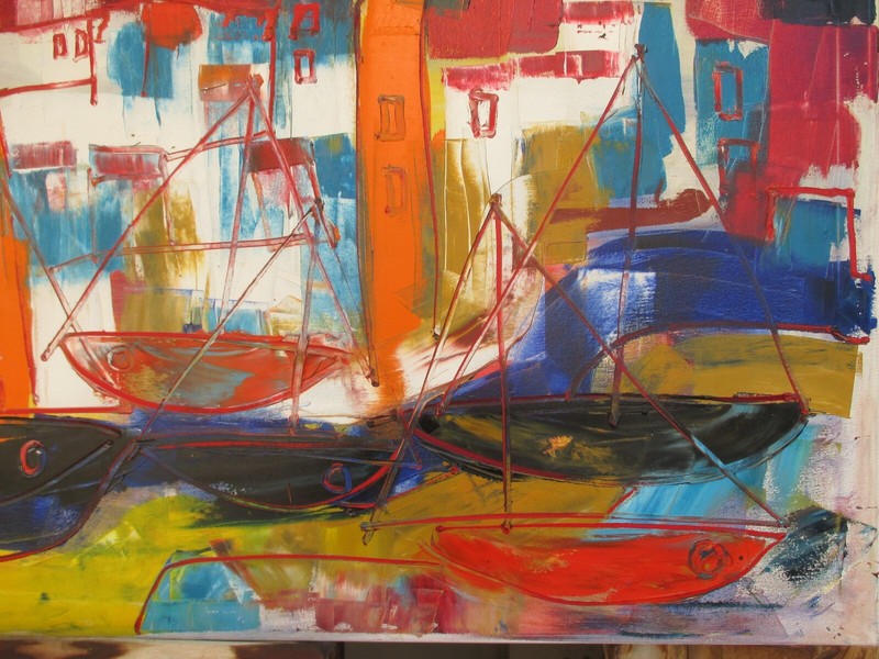 XXL - art milling oil/LW 95x150 cm abstract art academy Stuttgart Düsseldorf gallery