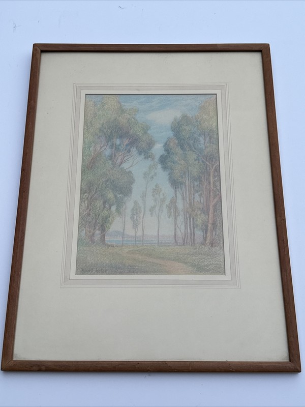 FINEST LEONARD LESTER DRAWING ANTIQUE POINT LOMA CALIFORNIA MASTERFUL HISTORIC