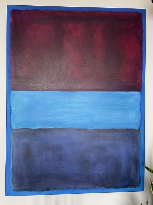 Hand Paint 61 Painting in Rothko Style 36 x 48 Oil on Canvas