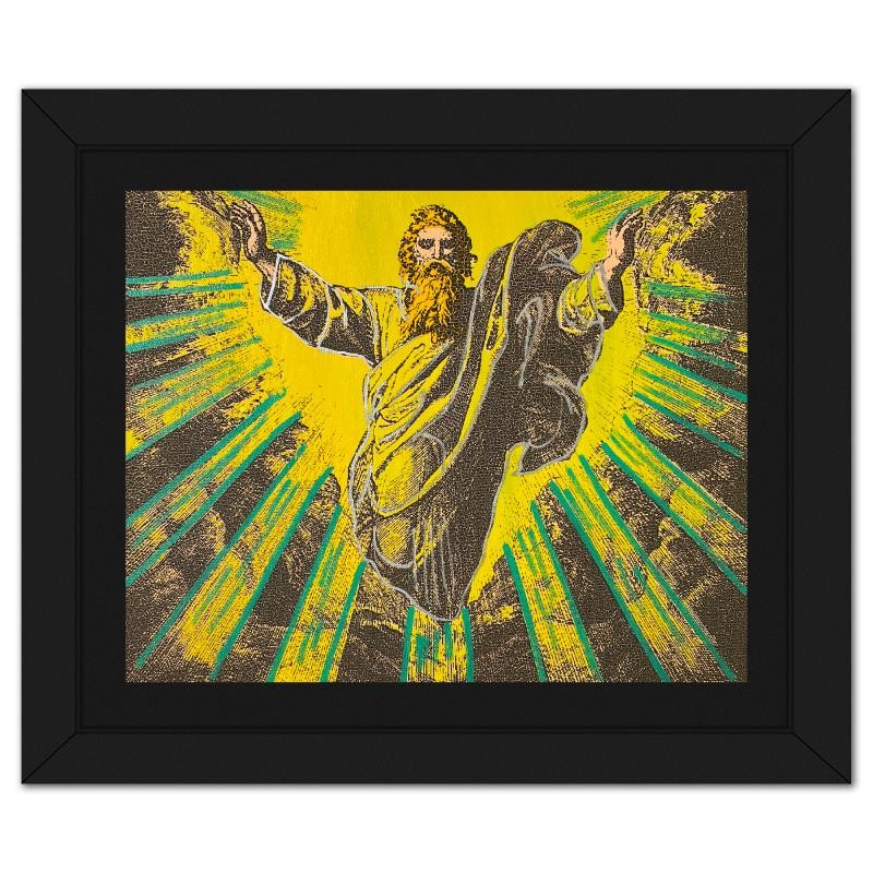 Steve Kaufman (1960-2010), «The Creation» Framed Mixed Media Art, AP 7/50
