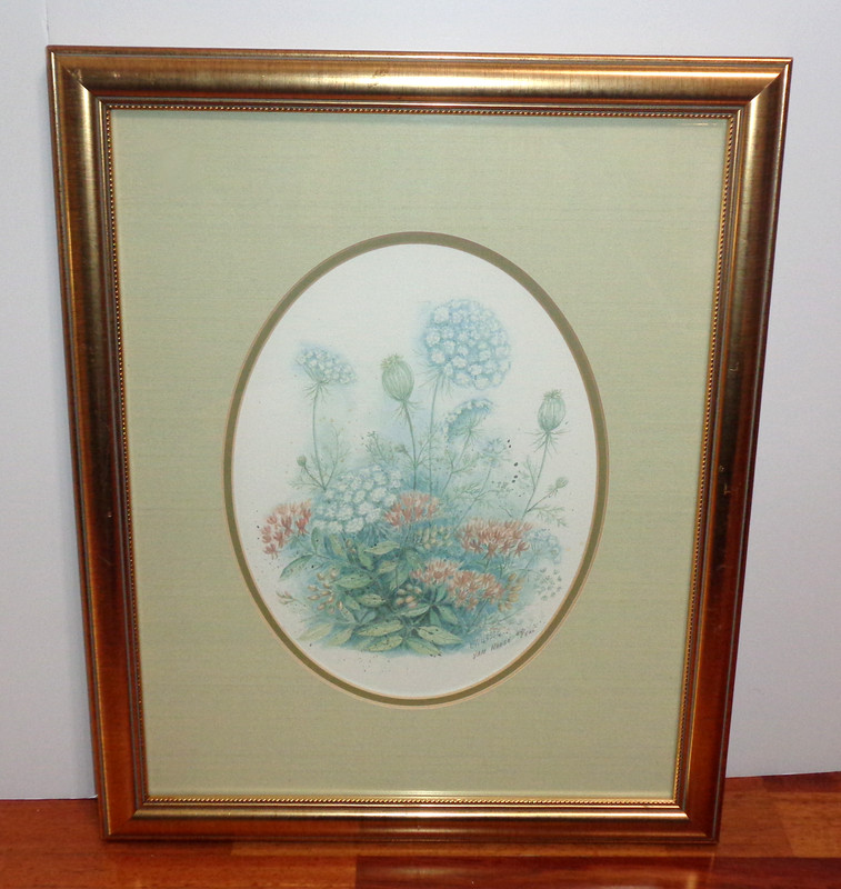 Flower Floral Bouquet Watercolor Painting Print Signed Van Hoose, #47/500