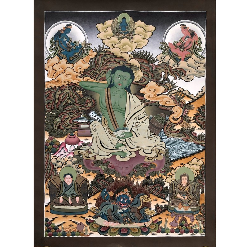Master Quality Milarepa Thangka, Genuine Hand Painted Tibetan thangka