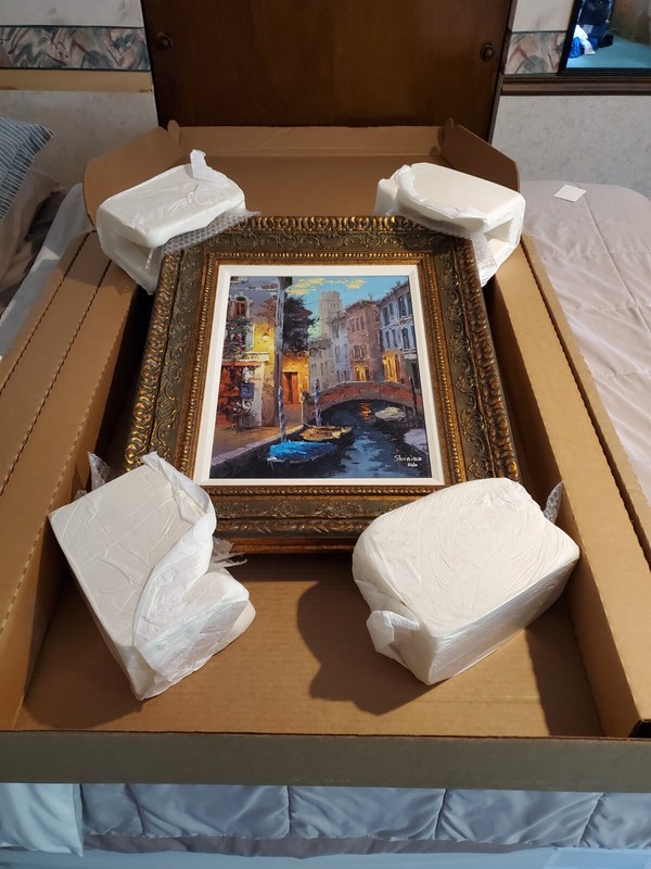 Viktor Shvaiko Giclee H/E on Canvas (Last Light in Venice) L/E #87/200 Beautiful gallery