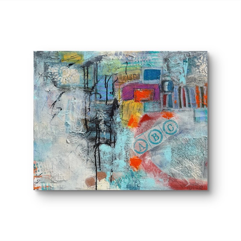 GERARD 24X30 IN FRAMED-Abstract Expressionist Original Painting Ready to Hang gallery