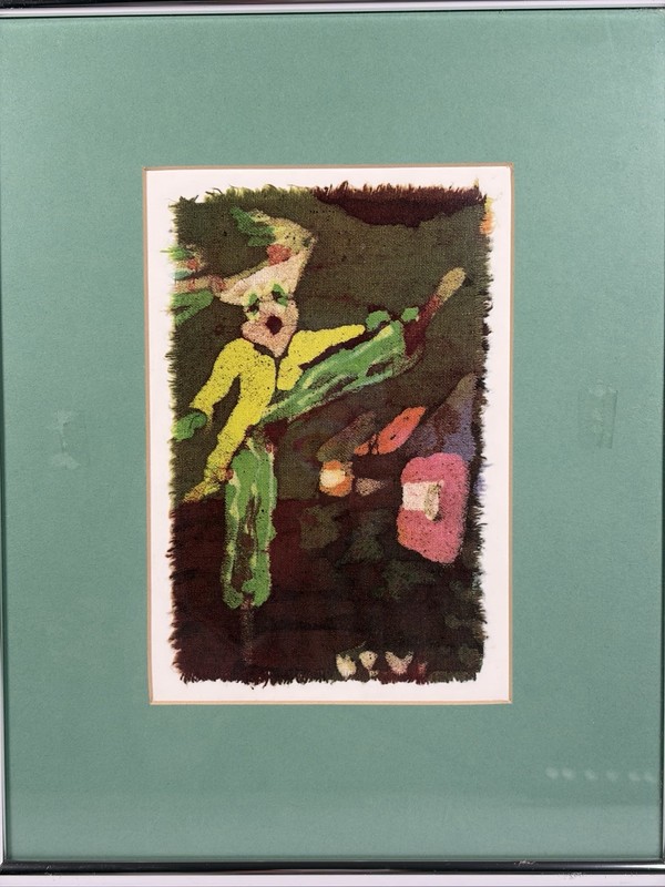 VTG Doreen E. Walsh American Batik Artist Watercolor On Silk MACKO JUMBIE OOAK gallery