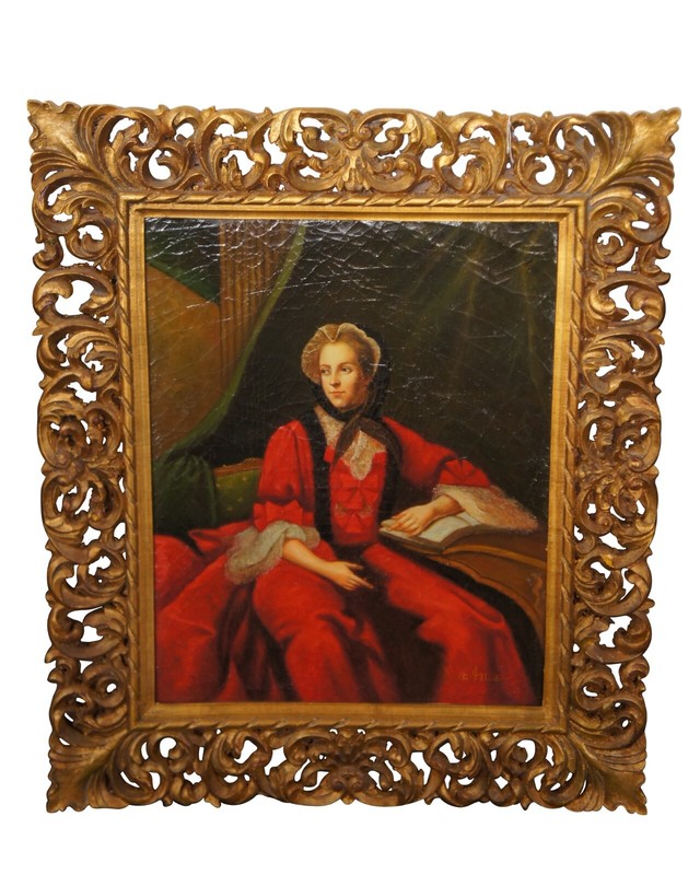 Marie Leszczyńska Queen of France After Jean-Marc Nattier Oil Painting Portrait
