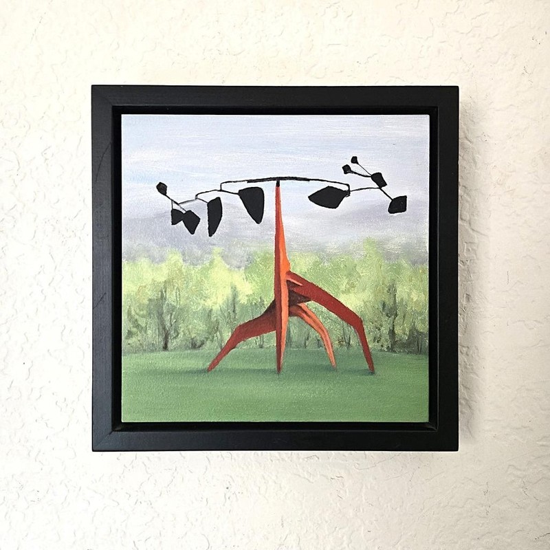 Joanne Rochon Oil Painting «Calder Mobile at Storm King» Modernist Landscape