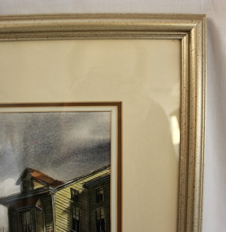 Robert Fabe Original Watercolor Painting Signed Lower Right-Triple Matted-Framed gallery