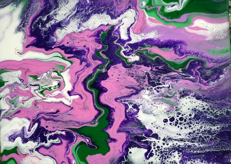 Original Abstract Painting on Canvas signed ready to hang Wall Decor gallery