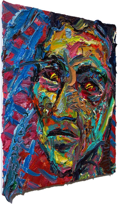 PORTRAIT OIL█PAINTING OUTSIDER█WRITING ON FACE EXPRESSIONIST█ORIGINAL POP URBAN█ gallery