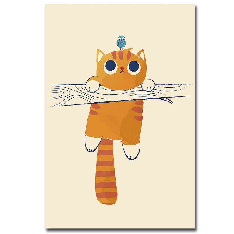 Fat Cat by Jay Fleck Gallery-Wrapped Canvas Giclee Art (32 in x 24 in)