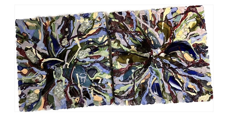 Seren Morey – Paintings. Rapture II8″×8’Beeswax, Two Of Kind Same Size Each $520