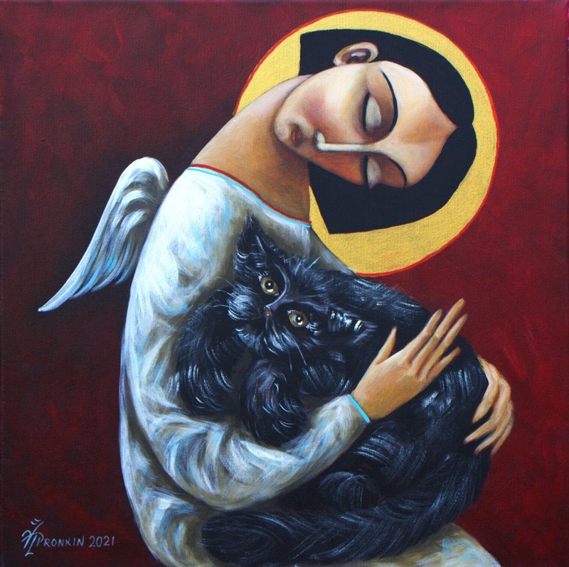 original oil painting CANVAs contemporary ART modern by Vlad Pronkin 2021 CARED gallery