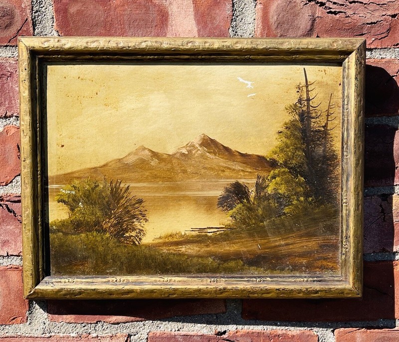 1920’s Colorado Mountain Landscape Oil Painting. John Aubrey Speer. Longs Peak?