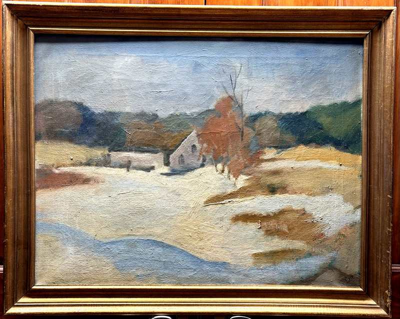Fine Danish Denmark Winter Landscape Attributed to Claus Johansen (1877 – 1943)