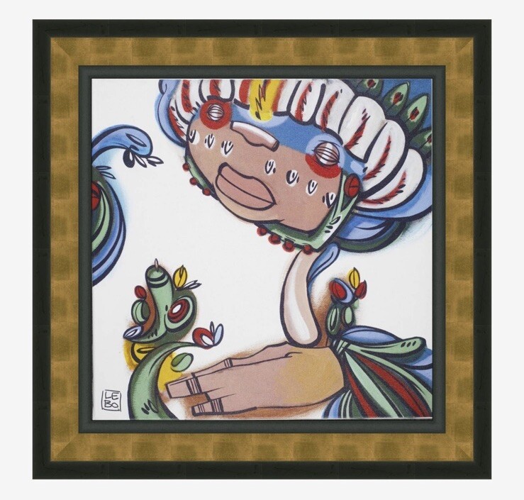 HOLY COMMUNION DAVID LEBO LE BATARD HAND SIGNED FRAMED CANVAS GICLEE