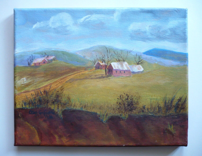 DON GRIFFITHS SIGNED OIL PAINTING COUNTRY RURAL LANDSCAPE COLORIST IMPRESSIONIST gallery