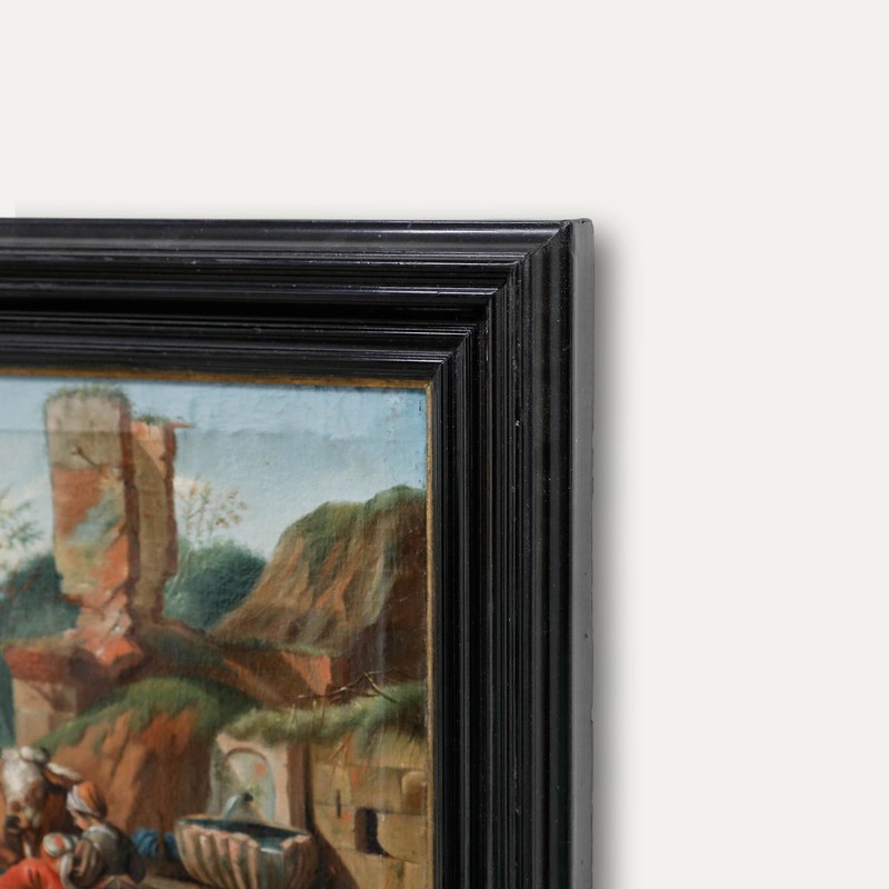 Italian School c.1800 Oil - Shepherdess at The Well gallery