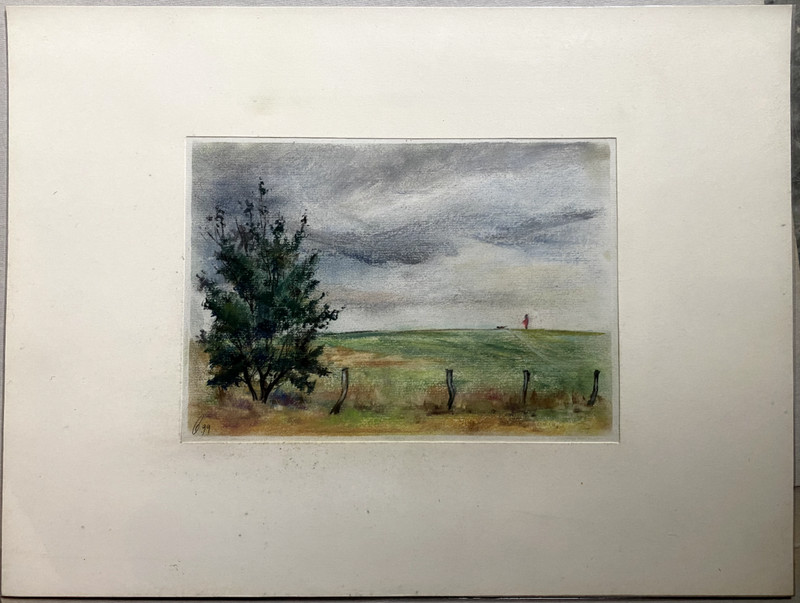 Franz Ehmke*1928 -2018 DDR Painter Berlin Schönfließ Walker with Dog Sign