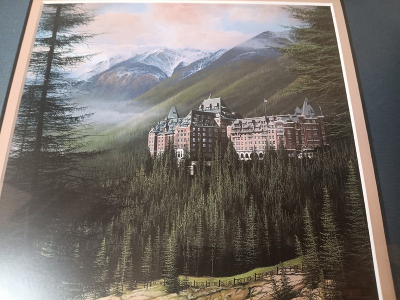 David DAASE " Banff Springs Hotel" Framed 18-1/2x 14.25"" gallery