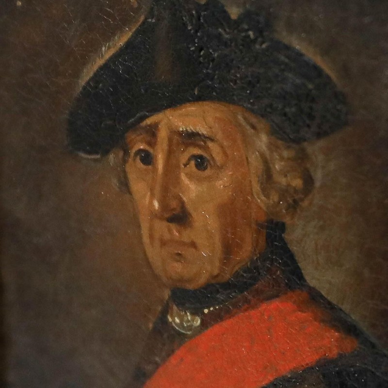 German School Miniature - 19th Century Oil, Frederick the Great gallery