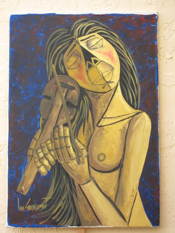VIOLINISTA Year: 2001 O.B.O. With C.O.A. IVAN GUAYASAMIN gallery