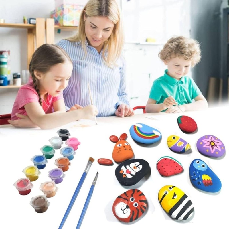30 Medium Flat & Smooth Kindness Rocks for Creative Painting Projects gallery
