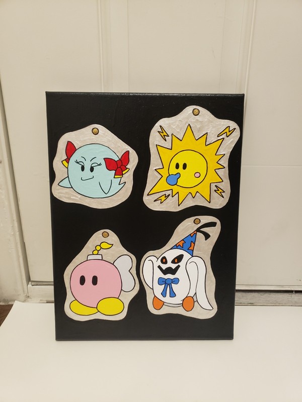 Acrylic Painting-paper Mario