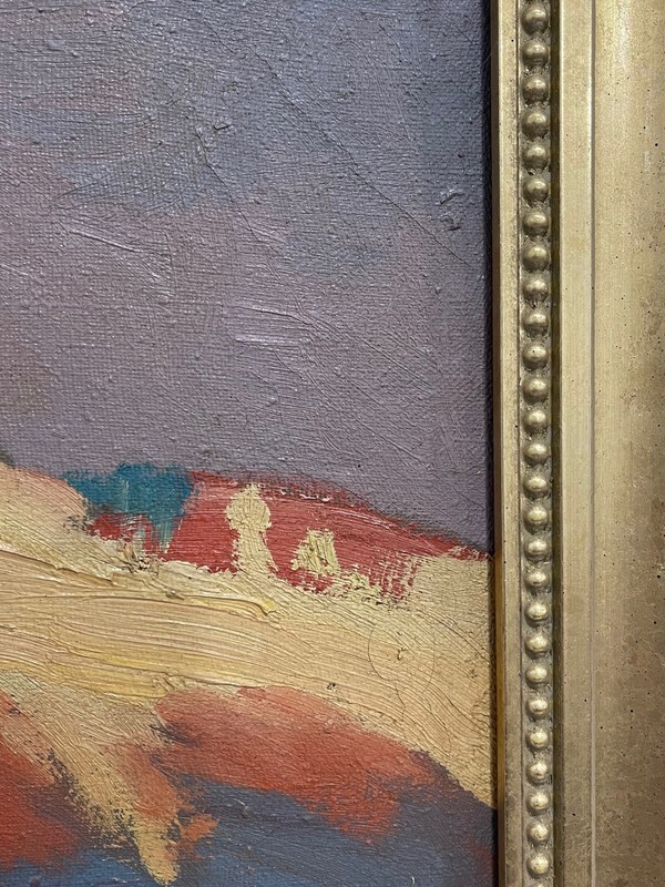 Vintage Antique Oil Signed Impressionist Mountain Landscape Painting Possibly CA gallery