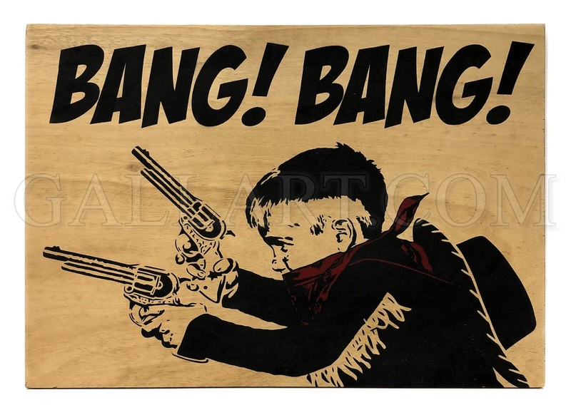 FAKE «BANG! BANG!» 2011 | LARGE ORIGINAL ON WOOD | DOUBLESIDED | GALLART