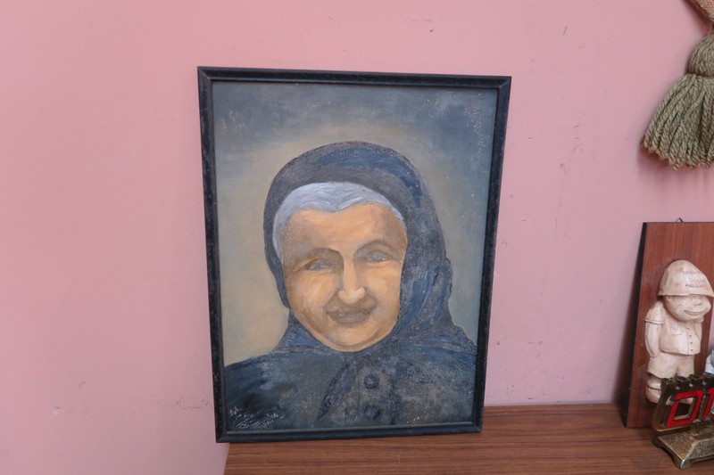 Vintage Oil on Board Painting Grandma April 1963 11″ x 16″ – 12″ x 17″