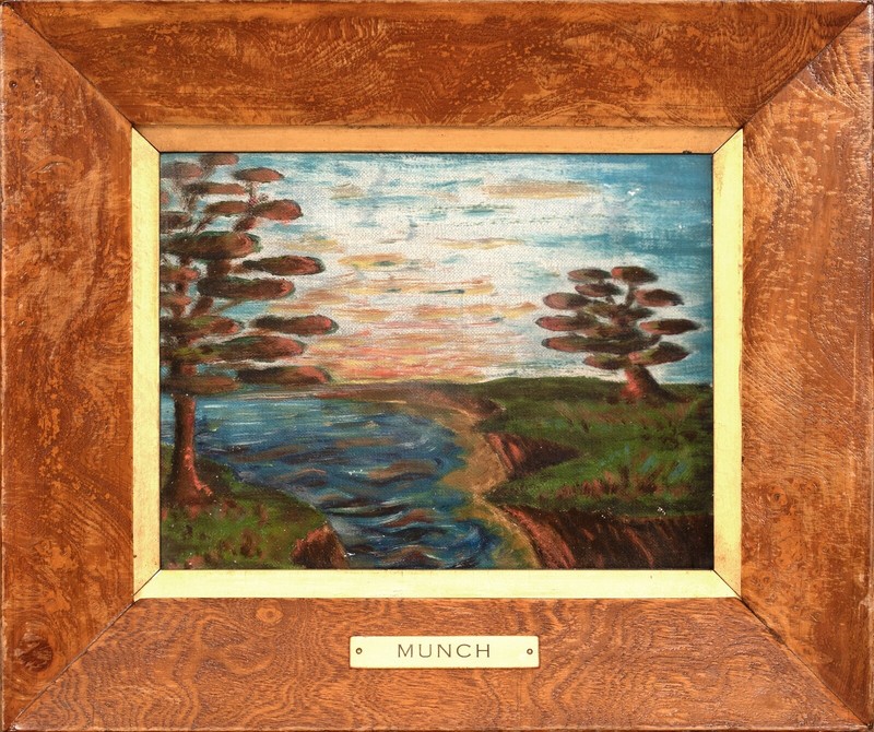 Early 20th Century Expressionist Sunset River Landscape Edvard MUNCH (1863-1944)