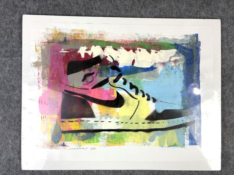Nike Air Jordan 1 of 1 Original mixed media Art painting Keith Chrapliwy #2