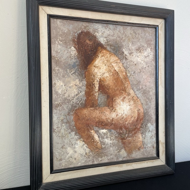 Original Edward Barton (American 1926- 2012 ) Oil on Canvas Painting Nude Woman gallery