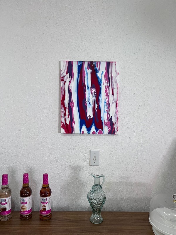 Valentine Canvas Abstract Painting on 16 X 20 inches American Flowing Beauty gallery