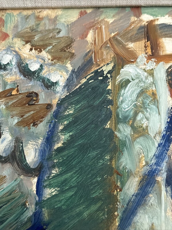 Jo Cain PAINTING WPA ARTIST FAMOUS AMERICAN REGIONALISM MODERNISM URBAN STREET gallery