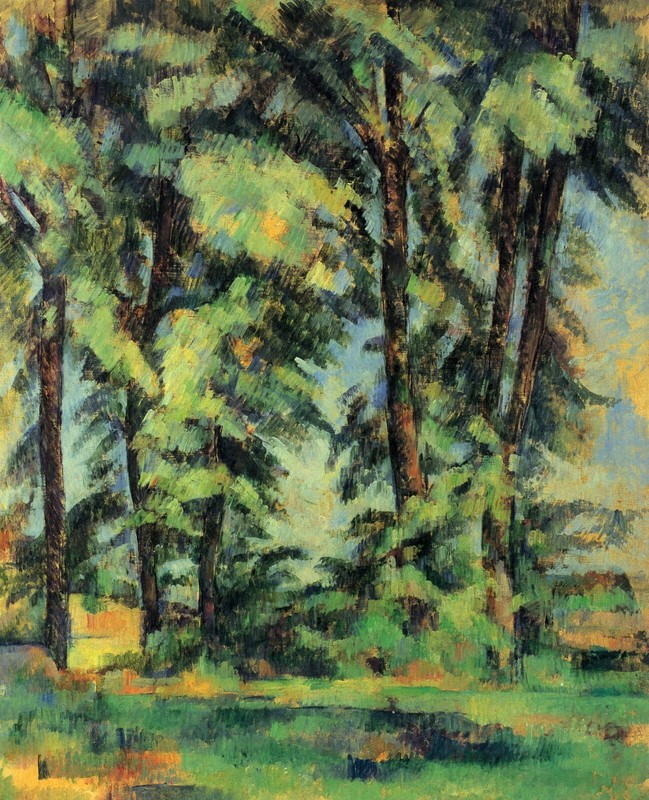 Handmade oil painting Reproduce,Trees at Jas de bouffan by Paul Cezanne PC170