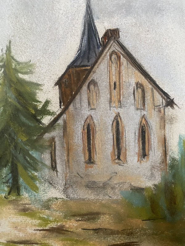 Tobias Nicklitzsch *1982 Berlin Pastell Pankow Blankenfelde Giebel Signed