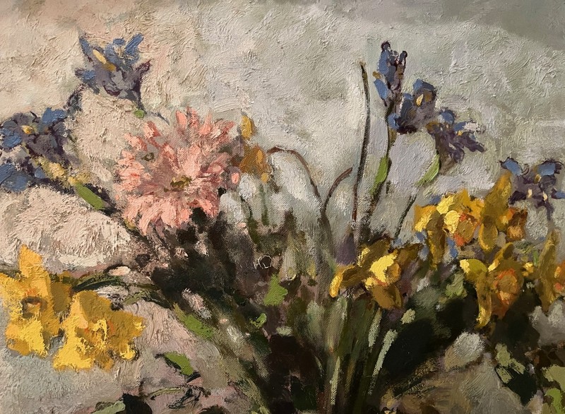 Moti Floral original oil on canvas gallery