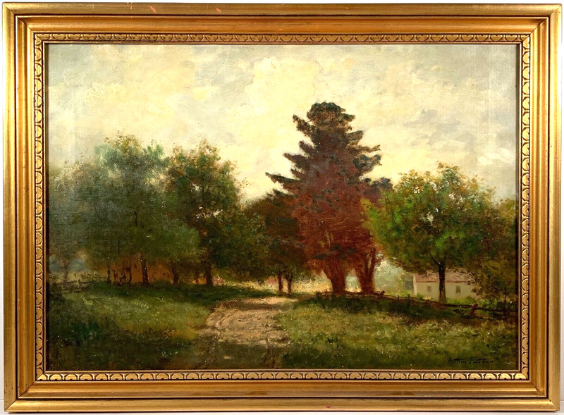 Listed American Artist Arthur B Parton (1842-1914) Signed Oil On Canvas Painting