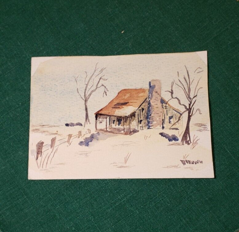 Vintage Original Signed Water Color on Paper-Unframed-Signed by Artist