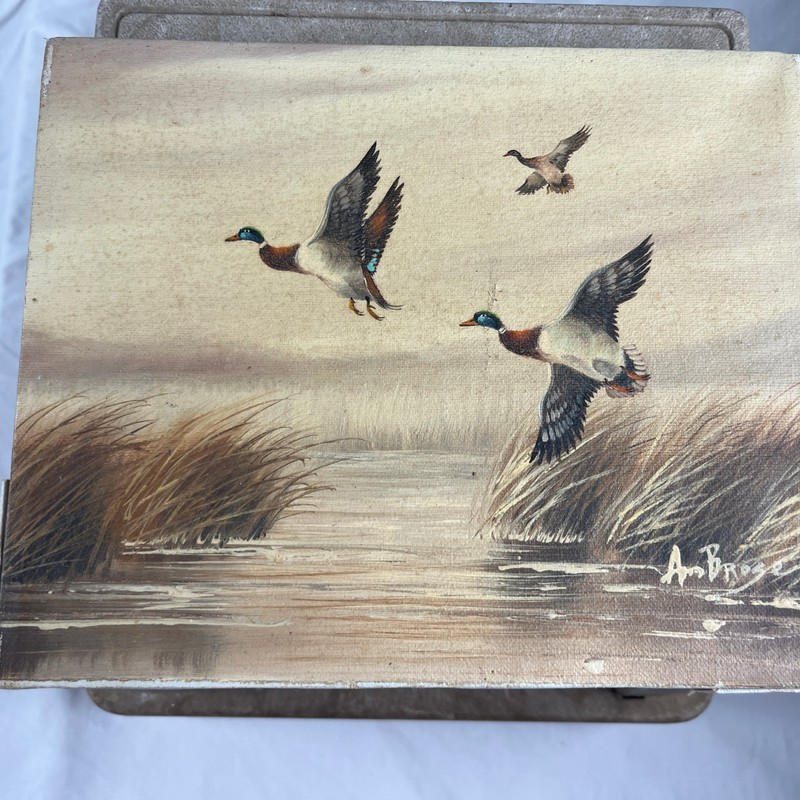 Mallards In Flight On Canvas Print/Oil/orAcrylic Signed & Sea Oats Oil/acrylic