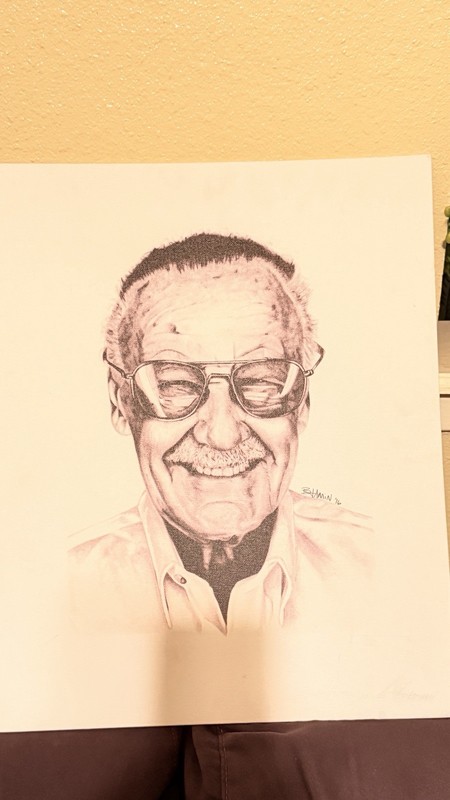 Stan Lee Portrait Canvas Marvel Comic Legend Wall Art Signed Print Style
