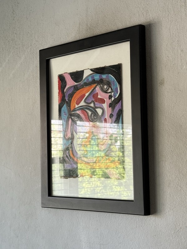 WILLIAM VERDULT VINTAGE MID CENTURY MODERN ABSTRACT CUBISM OIL PAINTING 1960s gallery