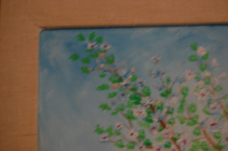 VTG ORIGINAL FRAMED SIGNED OIL CHERRY BLOSSOM BLOOM FLOWERS ARTIST: FIORENTINO gallery