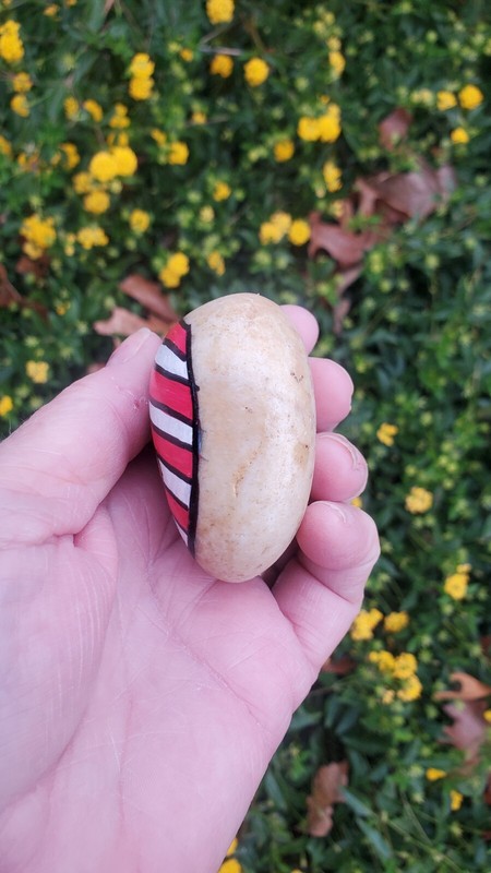 Hand Painted Art Gift stars and stripe Rock Patriotic Holiday Stone gallery