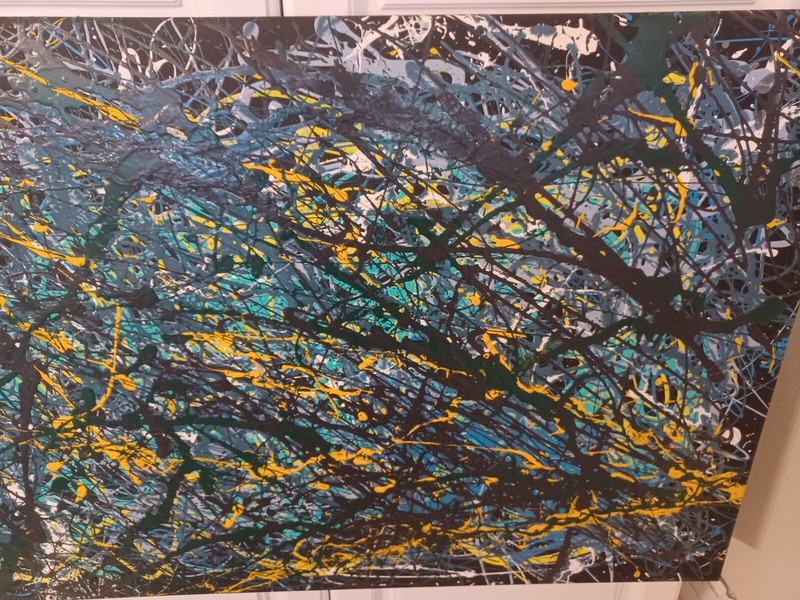 Original acrylic on canvas 1 inch canvas, Sustained weaving of depth & color gallery