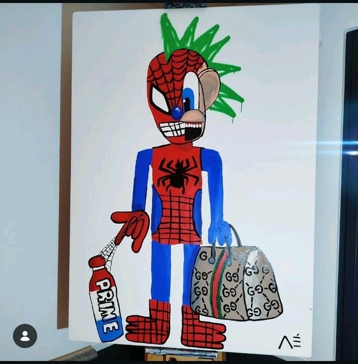 Painting Manuel Mané | «Spider Punk» | Original Unique 1/1 | 130x180cm | XXL