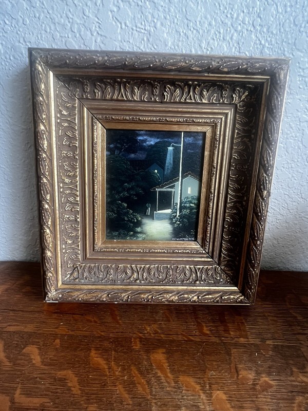 VINTAGE OIL ON CANVAS PAINTING SIGNED VICTOR MANUAL PEREZ